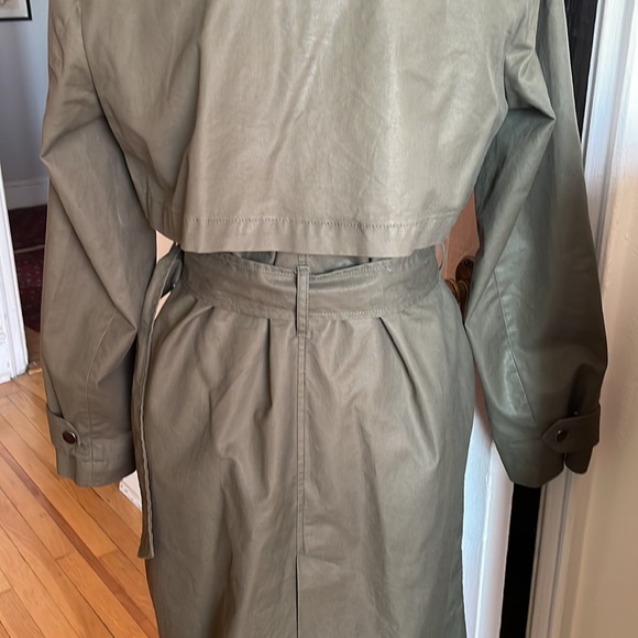 [J Crew] Waxed Cotton Belted Trench Coat - Picture 8 of 10